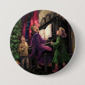 Badge Rond 7,6 Cm Chant de Noël le long (Devant)