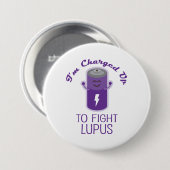 Badge Rond 7,6 Cm Chargé jusqu'au lupus de combat (Devant & derrière)