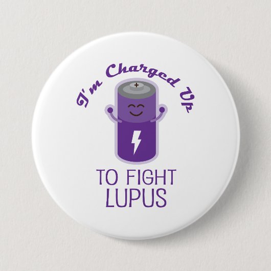 Badge Rond 7,6 Cm Chargé jusqu'au lupus de combat (Devant)