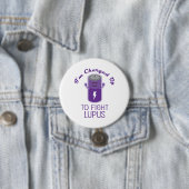 Badge Rond 7,6 Cm Chargé jusqu'au lupus de combat (En situation)