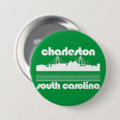 Badge Rond 7,6 Cm Charleston, Caroline du Sud (Devant & derrière)