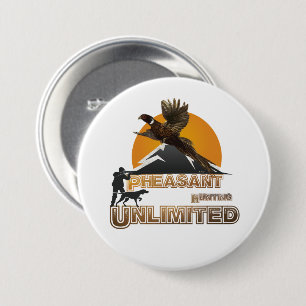 Badge Rond 7,6 Cm Chasse de faisan illimitée
