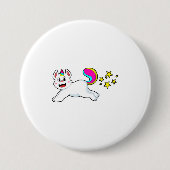 Badge Rond 7,6 Cm Chat comme licorne (Devant)