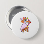Badge Rond 7,6 Cm Chat comme mariée avec une robe de mariée.PNG (Devant & derrière)