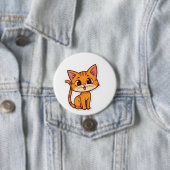 Badge Rond 7,6 Cm chat coupé (En situation)
