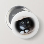 Badge Rond 7,6 Cm Chat dans un b ag (Devant & derrière)