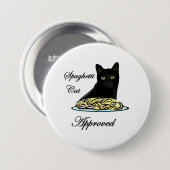 Badge Rond 7,6 Cm Chat de spaghetti approuvé (Devant & derrière)