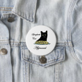Badge Rond 7,6 Cm Chat de spaghetti approuvé (En situation)
