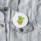 Badge Rond 7,6 Cm Chat en cactus (En situation)
