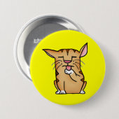 Badge Rond 7,6 Cm Chat Gras (Devant & derrière)