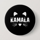 Badge Rond 7,6 Cm Chat Pour Harris 2024 (Devant)