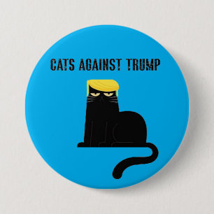 Badge Rond 7,6 Cm chats contre trump