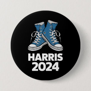 Badge Rond 7,6 Cm Chaussure de vote pour la présidente Kamala HARRIS