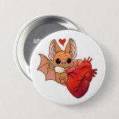 Badge Rond 7,6 Cm Chauve-souris vampire (Devant & derrière)