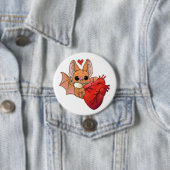 Badge Rond 7,6 Cm Chauve-souris vampire (En situation)