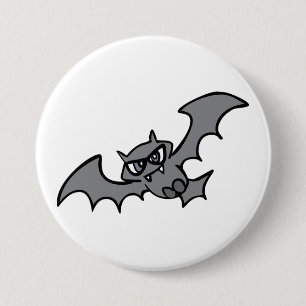 Badge Rond 7,6 Cm Chauve-souris vampire maléfique Kawaii effrayant