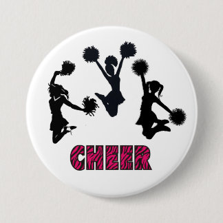 BADGE ROND 7,6 CM CHEERLEADING