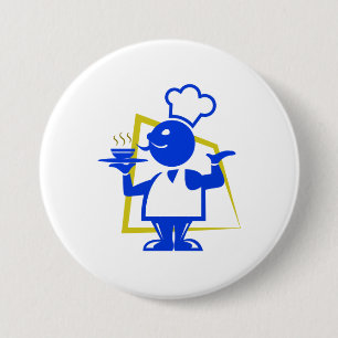 Badge Rond 7,6 Cm Chef
