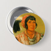 Badge Rond 7,6 Cm Chef de Seminole, Osceloa (Devant & derrière)