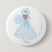 Badge Rond 7,6 Cm Chemin bleu Azalea (Devant)