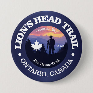 Badge Rond 7,6 Cm Chemin de la tête du lion (rd2)