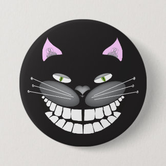 Badge Rond 7,6 Cm Chester le chat de Cheshire sur un 3" bouton rond