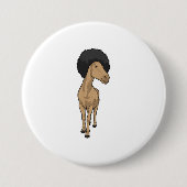 Badge Rond 7,6 Cm Cheval Afro (Devant)