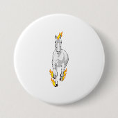 Badge Rond 7,6 Cm Cheval en flamme (Devant)