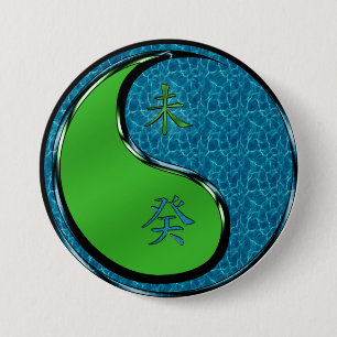Badge Rond 7,6 Cm Chèvre d'eau