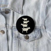 Badge Rond 7,6 Cm Chèvre Retro (En situation)