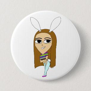 Badge Rond 7,6 Cm chibi bunnygirl