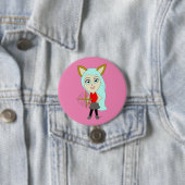 Badge Rond 7,6 Cm chibi catgirl (En situation)
