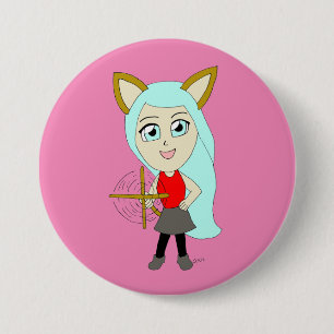 Badge Rond 7,6 Cm chibi catgirl