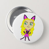 Badge Rond 7,6 Cm chibi catgirl (Devant & derrière)