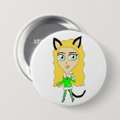 Badge Rond 7,6 Cm Chibi de Noël (Devant & derrière)