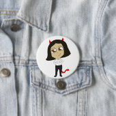 Badge Rond 7,6 Cm chibi fille diable (En situation)