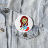 Badge Rond 7,6 Cm chibi foxy fille (En situation)