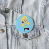 Badge Rond 7,6 Cm chibi foxy fille (En situation)
