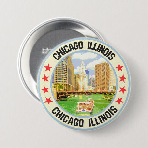 Badge Rond 7,6 Cm Chicago