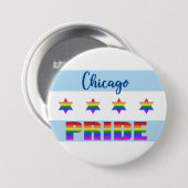 Badge Rond 7,6 Cm Chicago Pride (Devant & derrière)