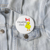 Badge Rond 7,6 Cm Chick canadien (En situation)