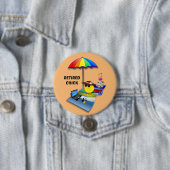 Badge Rond 7,6 Cm Chick retraité (En situation)