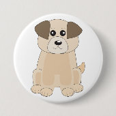 Badge Rond 7,6 Cm Chien (Devant)