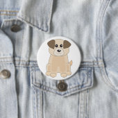 Badge Rond 7,6 Cm Chien (En situation)