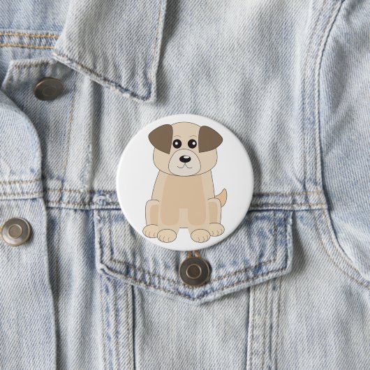 Badge Rond 7,6 Cm Chien (En situation)