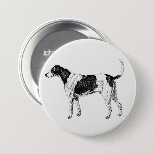 Badge Rond 7,6 Cm Chien (Devant & derrière)
