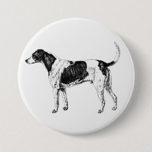 Badge Rond 7,6 Cm Chien (Devant)