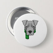 Badge Rond 7,6 Cm Chien avec Écharpe (Devant & derrière)
