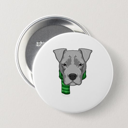 Badge Rond 7,6 Cm Chien avec Écharpe (Devant & derrière)