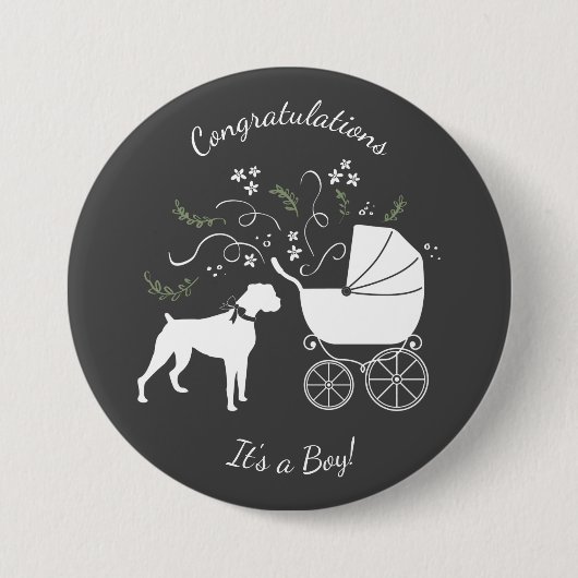 Badge Rond 7,6 Cm Chien Baby shower de boîte Chien Chien Chien Chien (Devant)